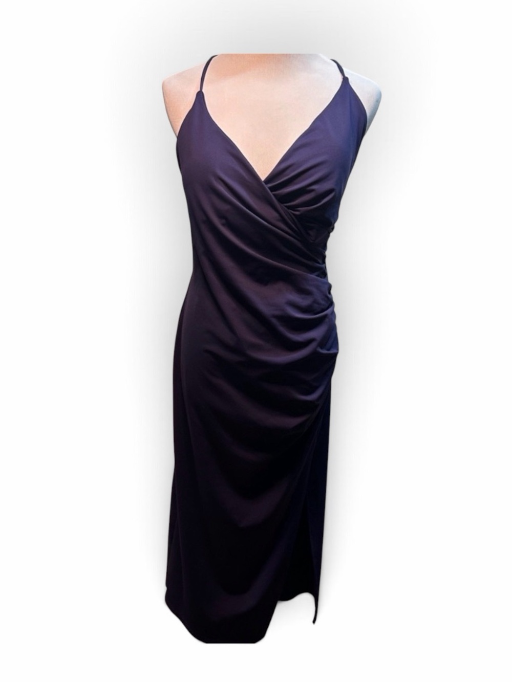 NWT HALARA “Backless CrissCross Lace Up” Navy Dress - XL Casual Athleisure Party